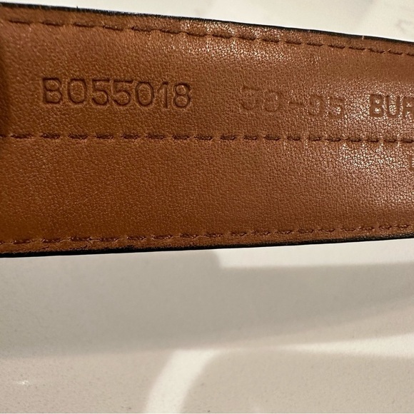 Men’s Roundtree And Yorke Burgundy Burnished Leather Brass Buckle Dress Belt 38 - Picture 11 of 11